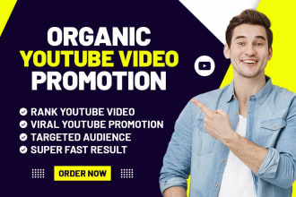 do organic youtube video promotion and marketing for channel growth