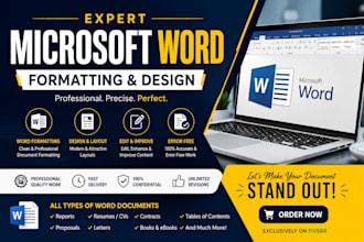 professionally format and design your microsoft word documents