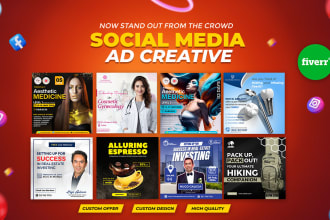 design social media ad creative, facebook instagram ad posts