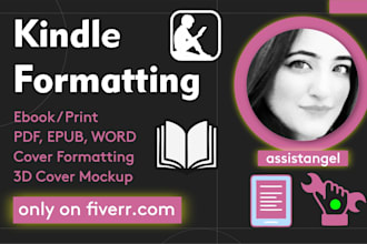 format kindle ebook book, KDP paperback, and layout design