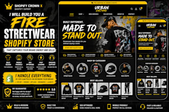 build you a fire streetwear shopify store that captures your brand energy