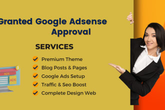 make website and add google adsense ads with seo traffic