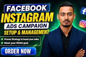 run facebook ads campaign and meta ads setup, instagram ads