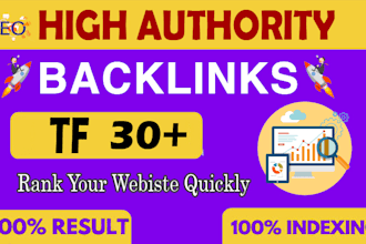 rank your google ranking with high tf da DR dofollow SEO backlinks
