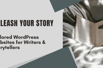 design a wordpress website for writers, authors, and storytellers