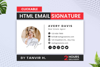 make a clickable HTML email signature for gmail, outlook, iphone, etc