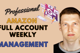 be your amazon fba account store manager PPC virtual assistant VA for a week