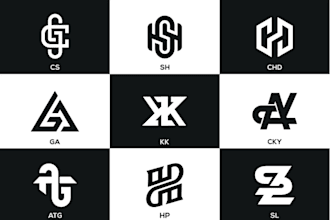 design monogram logo for clothing brand and streetwear