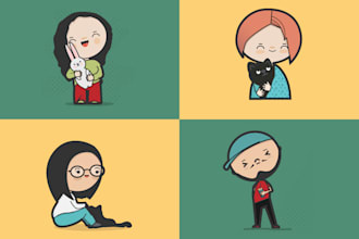 create kawaii designs for merch or social media