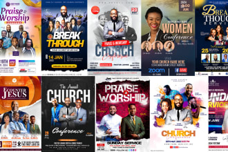 beautiful church flyer or event flyers