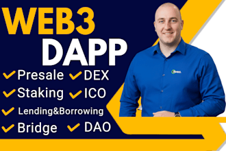 build presale dex bridge staking website web3 defi dapp evm solana blockchain