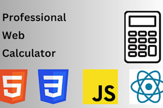 create custom web calculator using html css js and react js