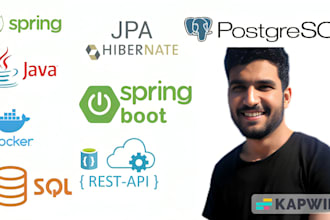develop java spring boot rest apis and applications