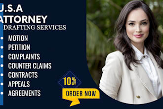 be your USA attorney to write legal contract, agreement, nda, and lease