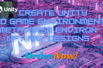 create 3d game and metaverse environments in unity, offices and nft art designs
