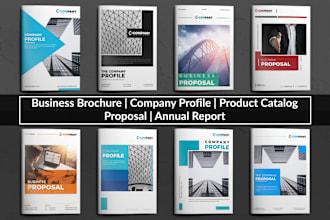 design business brochure, company profile, catalog, proposal and annual report