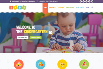 create kindergarten website, preschool website and daycare website