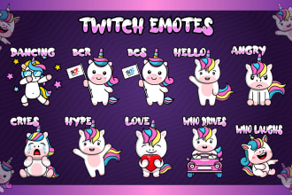 create premium custom kick emotes, and sub badges for kick, twitch, youtube