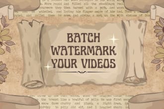 batch watermark your videos or images, batch edit your videos