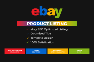 do ebay listing SEO ebay listing ebay lister ebay product upload