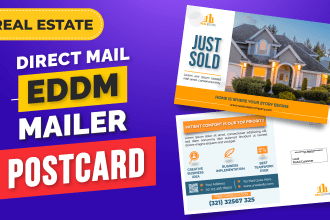 design real estate direct mail eddm postcard promotional flyer mailer