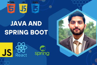 develop responsive web application using spring boot, react and nextjs
