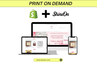 create shopify print on demand website through shine on