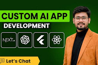 develop ai app, ai saas, ai website and ai mobile app