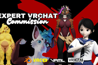edit and optimize vrchat avatar, 3d vtuber model, furry character, nsfw vrm