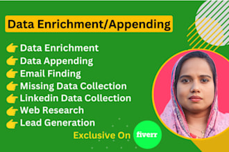 data appending, enrichment, and data entry