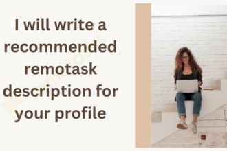 write a recommended remotask description for your profile