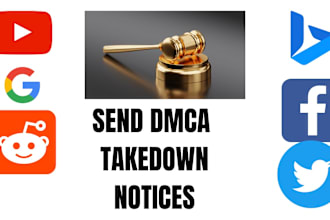 takedown notice to defaming harassing fb,ig,yt,google,reddit,tiktok under dmca