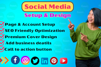 all social media accounts and setup business pages