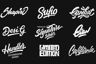 custom hand lettering, cursive, scripted, typography, logo design