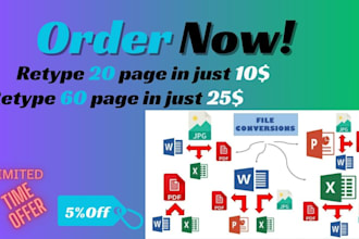 do retype scanned documents, pictures into ms word or excel