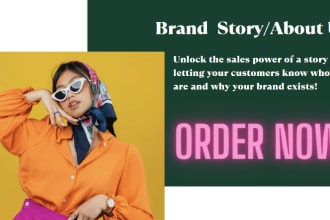 write an SEO brand story or about us page for your website