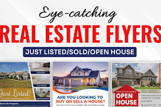 do real estate flyer design, business flyer design, credit repair flyer design