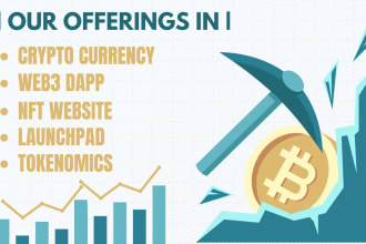 create cryptocurrency, web3 dapp, nft website, dex, defi