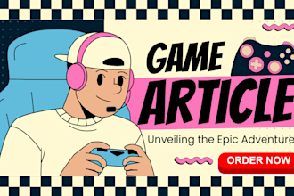 write impeccable gaming article or any kind of sports blog
