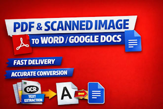 convert pdf to word, scanned image to word or google docs