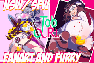 draw anime, furry, videogame characters sfw or nsfw
