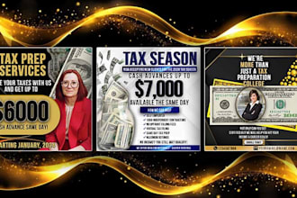 design credit repair flyers , tax flyers, instagram posts
