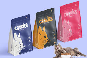 do custom pet food packaging and label design