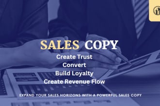 write a powerful SEO sales copy or marketing copywriting