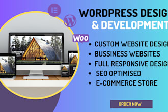 develop a wordpress website design with elementor, acf, or elementor pro
