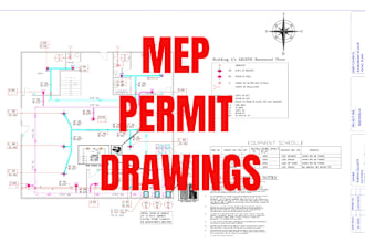 design electrical, hvac, plumbing and mep drawings city permit plan in autocad