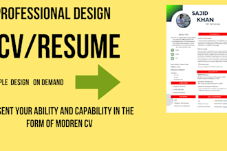 design a modern, professional resume and CV that gets noticed