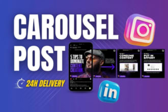 design carousels for linkedin and instagram on canva