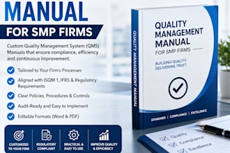develop an isqm 1 compliant system of quality management soqm manual