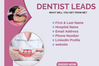 do dentist lead, physician assistant, chiropractor, list
